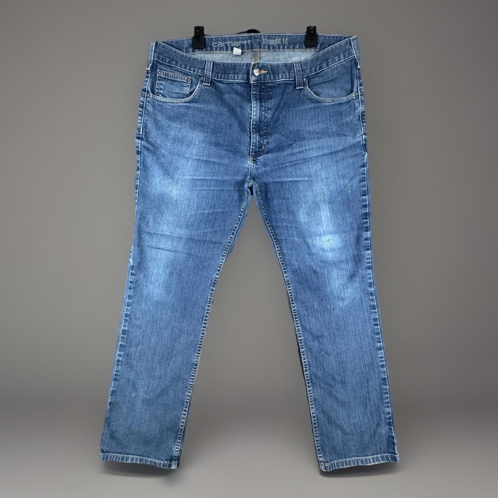 Carhartt Men Jeans 40X30 Classic Fit Workwear Pants Distressed Patina Cowboy